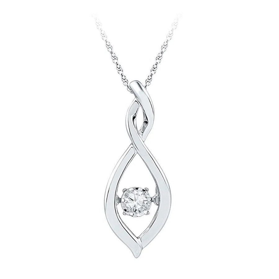 0.03 Ct Diamond Pendant – 10K Gold – 22.28 x 8.65mm