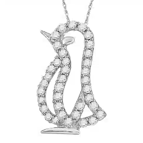 0.17 Ct Diamond Pendant – 10K Gold – 13.89 x 8.44mm