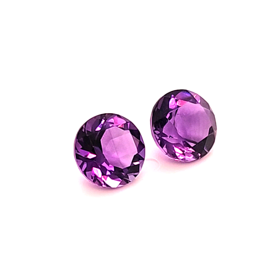 2.59 Ct Natural Amethyst Pair – VS – 7.05mm