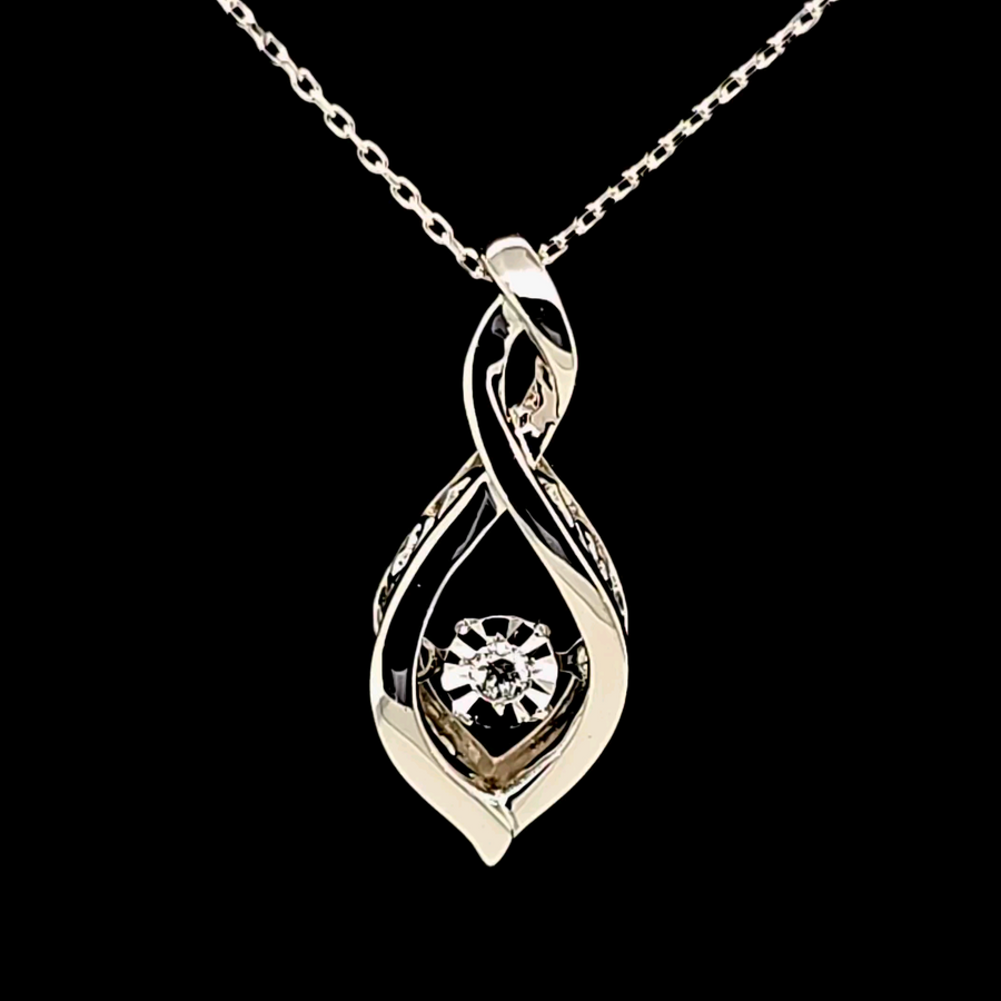 0.03 Ct Diamond Pendant – 10K Gold – 22.28 x 8.65mm