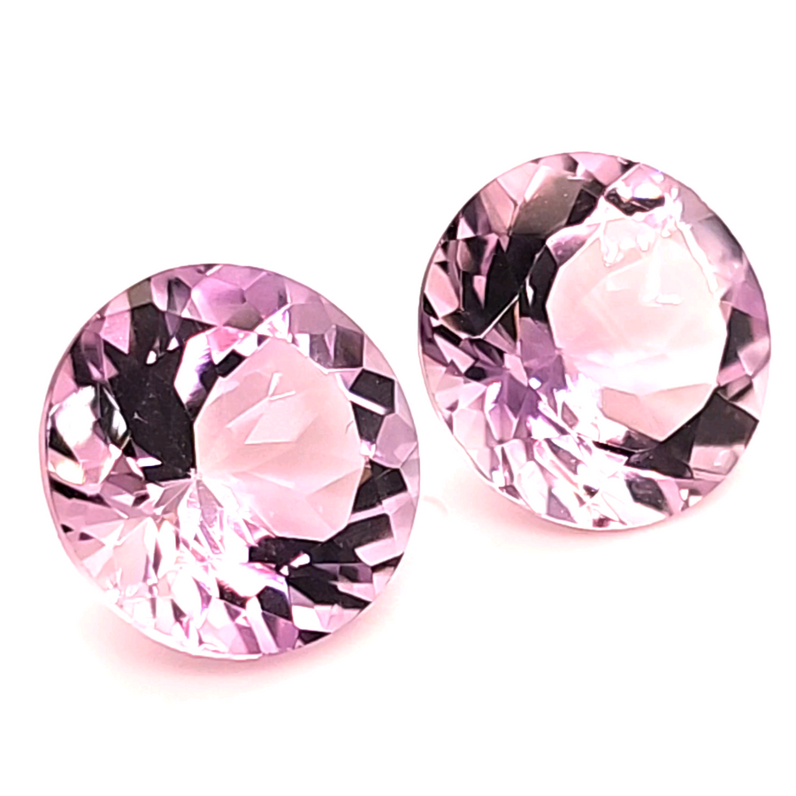 11.09 Ct Natural Amethyst Pair – VVS – 11.98mm