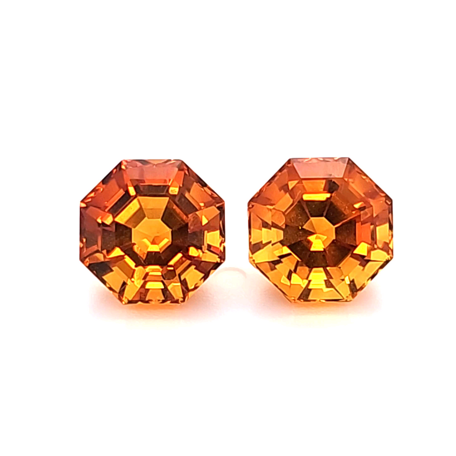 5.92 Ct Natural Citrine Pair - VVS – 8.50mm