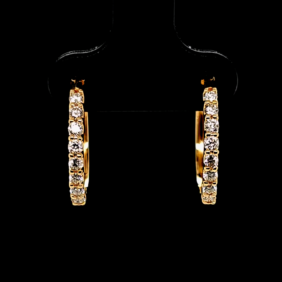 0.50 Ct Diamond Earrings in 14K Yellow Gold