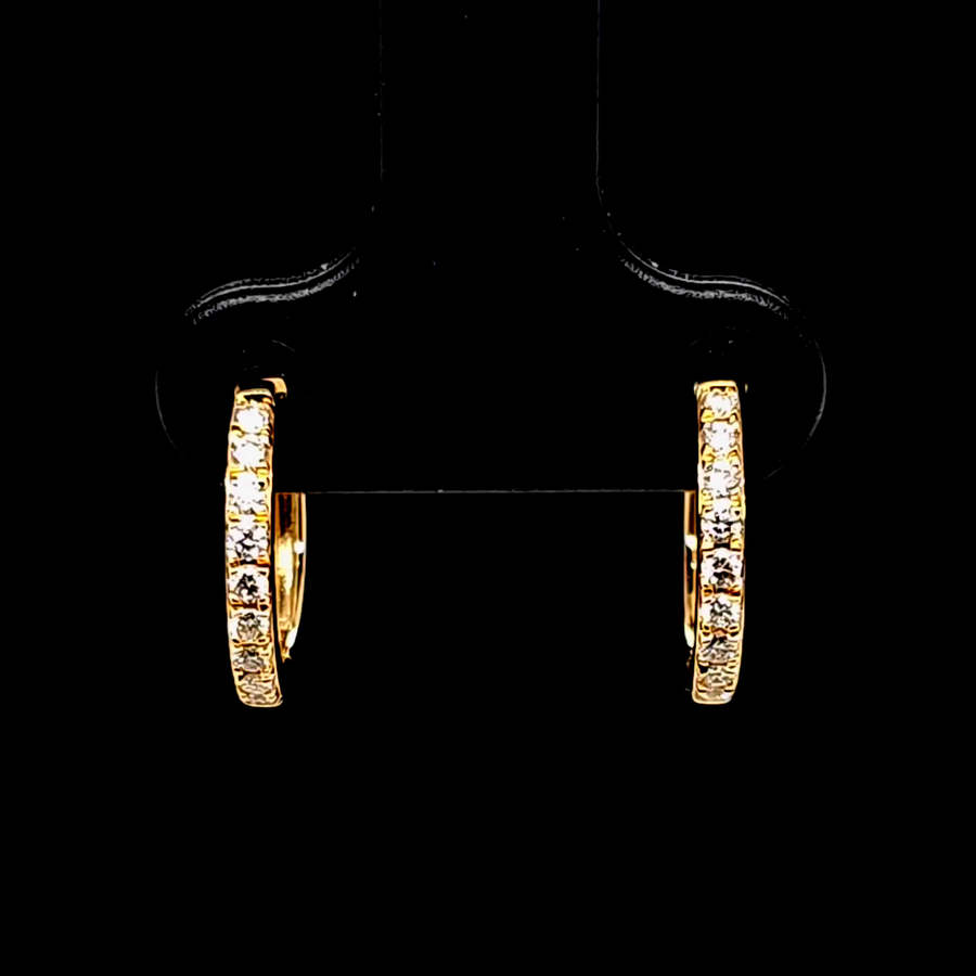 0.21 Ct Diamond Earrings in 14K Yellow Gold