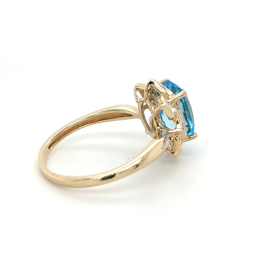 Topaz and gold rings