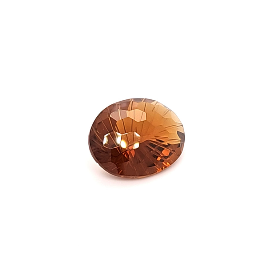 Certified Natural Citrine Oval Honeycomb Cut 