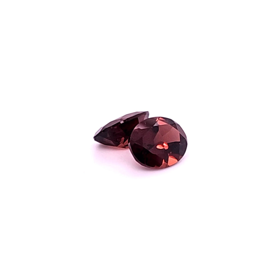 Natural Almandine Garnet Oval pair 