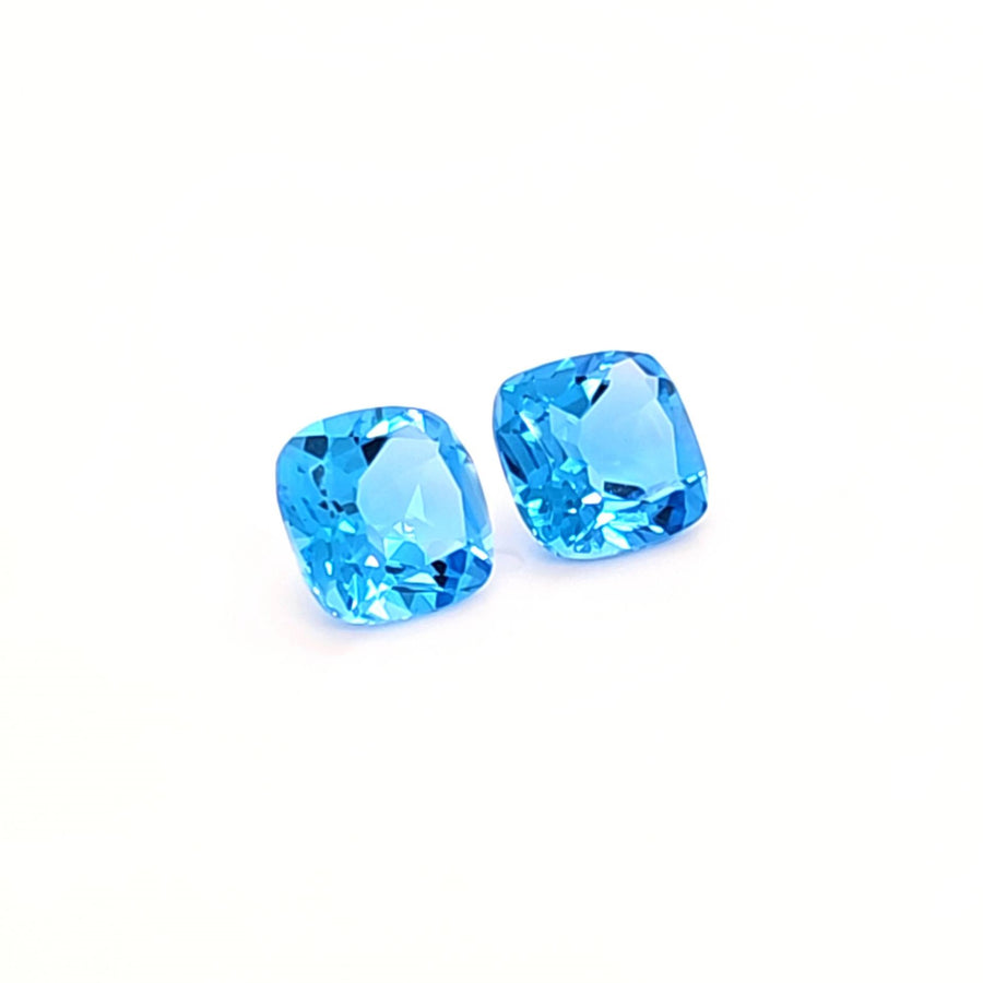 Natural Swiss blue Topaz Pair 