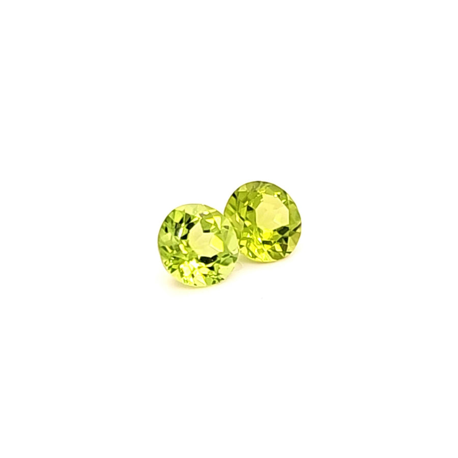 Natural Peridot Round Pair 