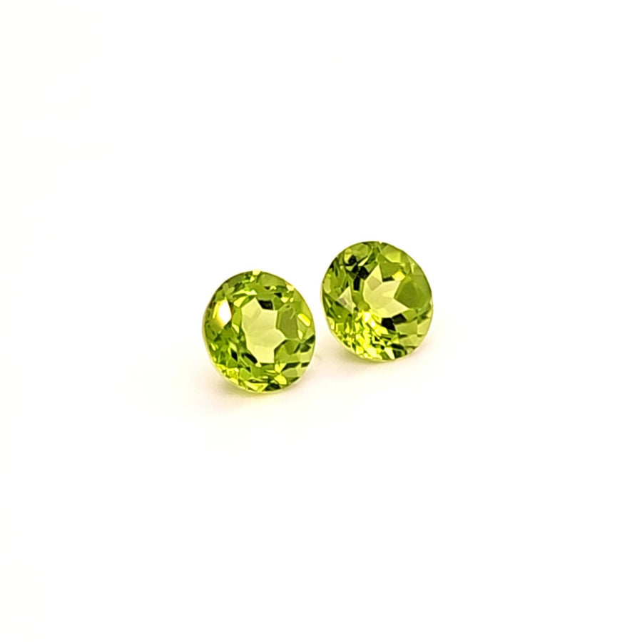 Natural Peridot Round Pair 