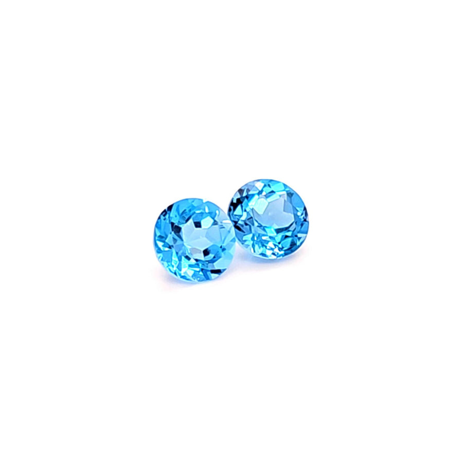 Natural Swiss blue Topaz – 3.42 Ct VVS – 7.00mm