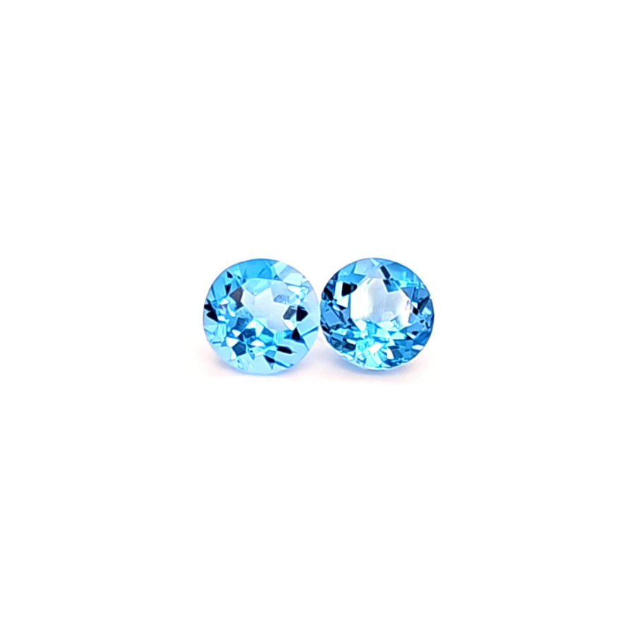 Natural Swiss blue Topaz – 3.42 Ct VVS – 7.00mm