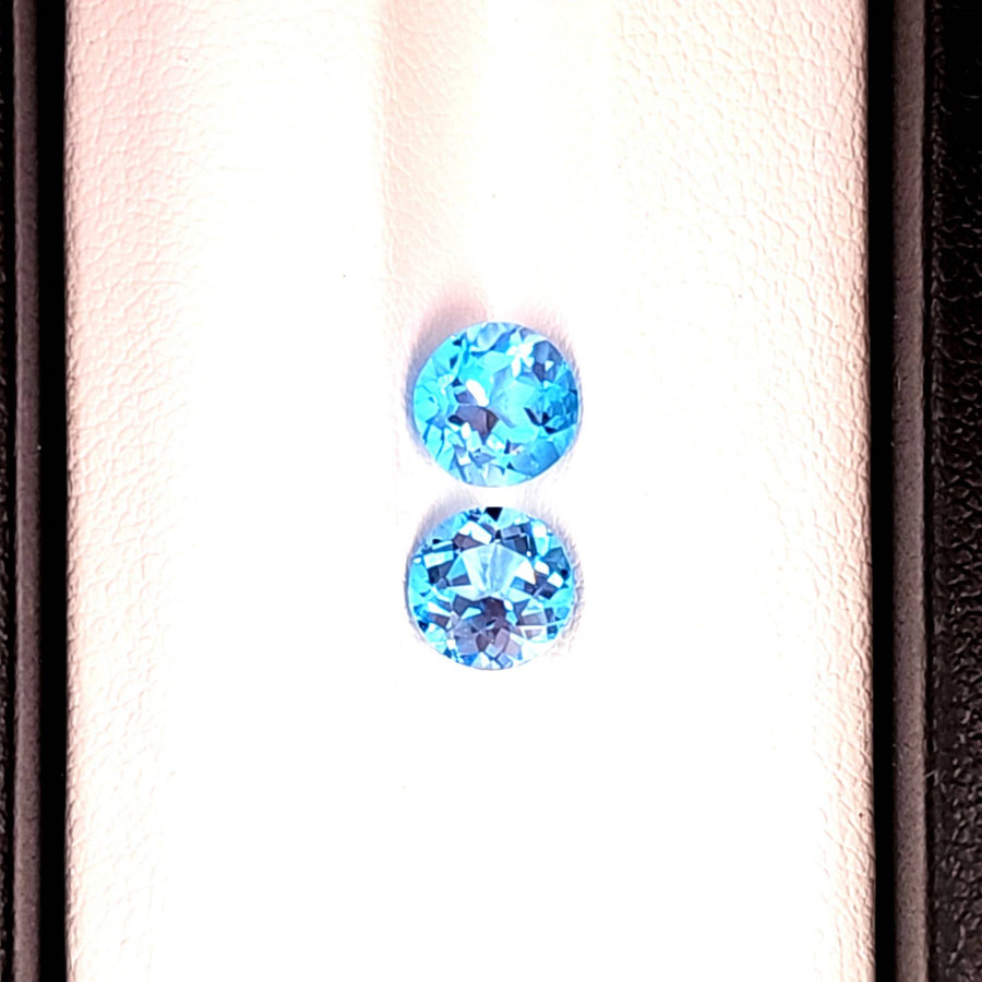 Natural Swiss blue Topaz – 3.42 Ct VVS – 7.00mm