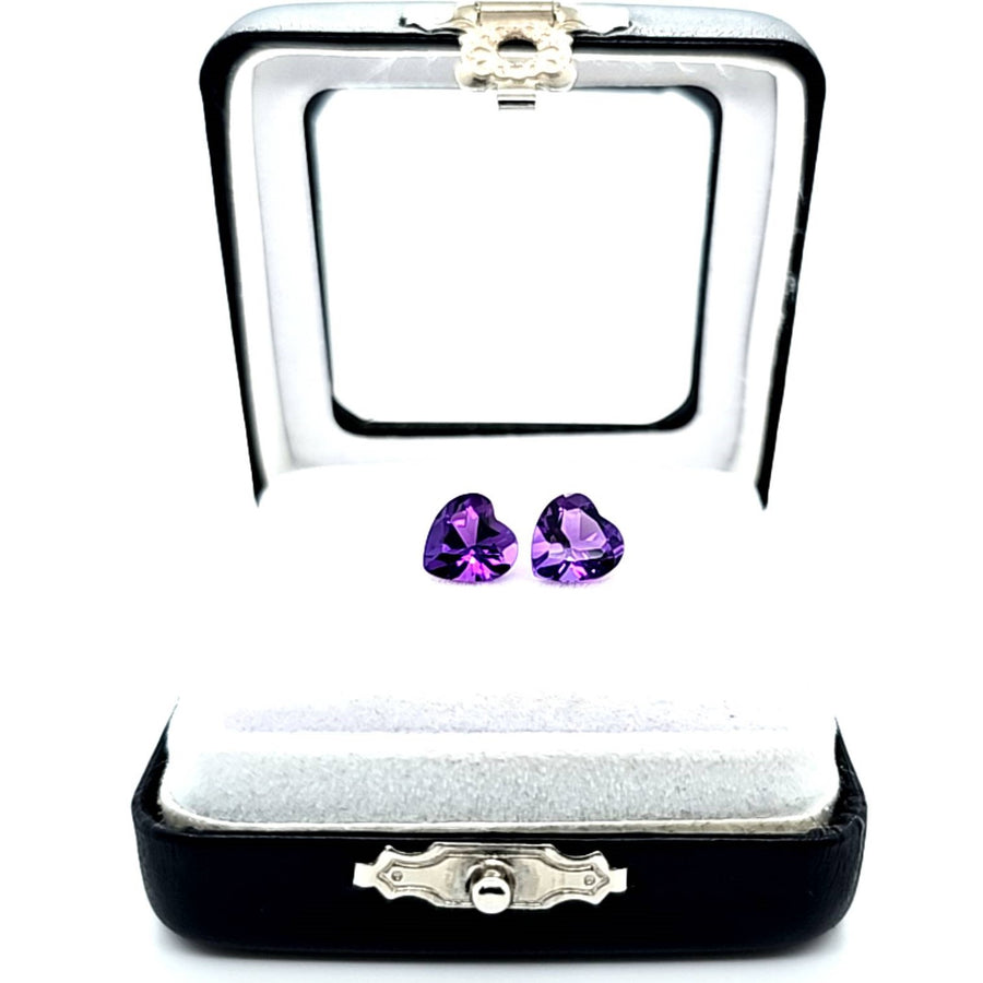 3.30 Ct Natural Amethyst Pair – VVS – 8.00mm