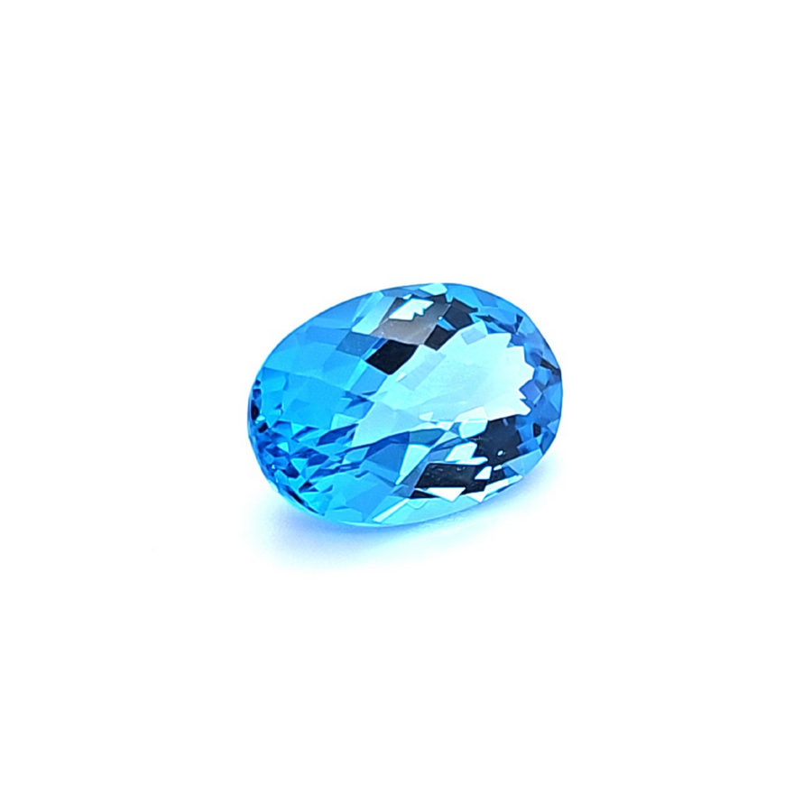 7.78 Ct Natural Swiss blue Topaz - VVS – 14.20 x 9.70mm