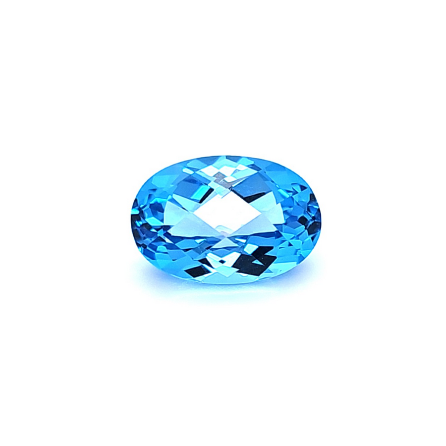 7.78 Ct Natural Swiss blue Topaz - VVS – 14.20 x 9.70mm