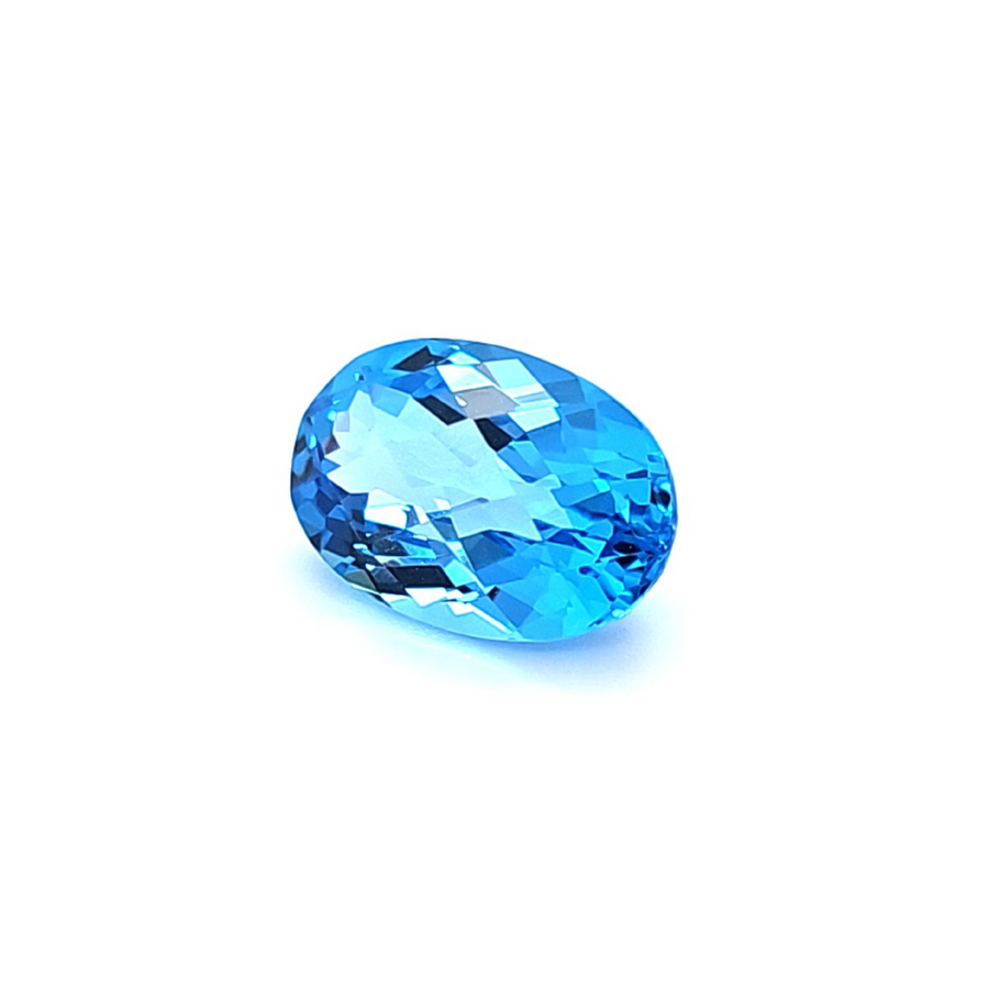 7.78 Ct Natural Swiss blue Topaz - VVS – 14.20 x 9.70mm