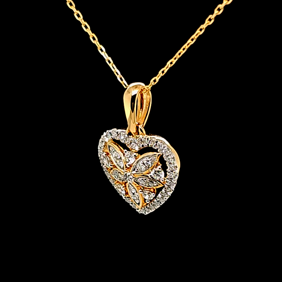 0.20 Ct Diamond Pendant – 14K Gold – 15.81 x 11.26mm