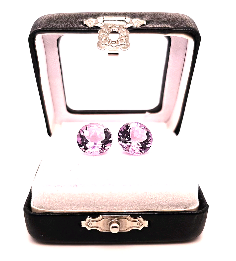 11.09 Ct Natural Amethyst Pair – VVS – 11.98mm