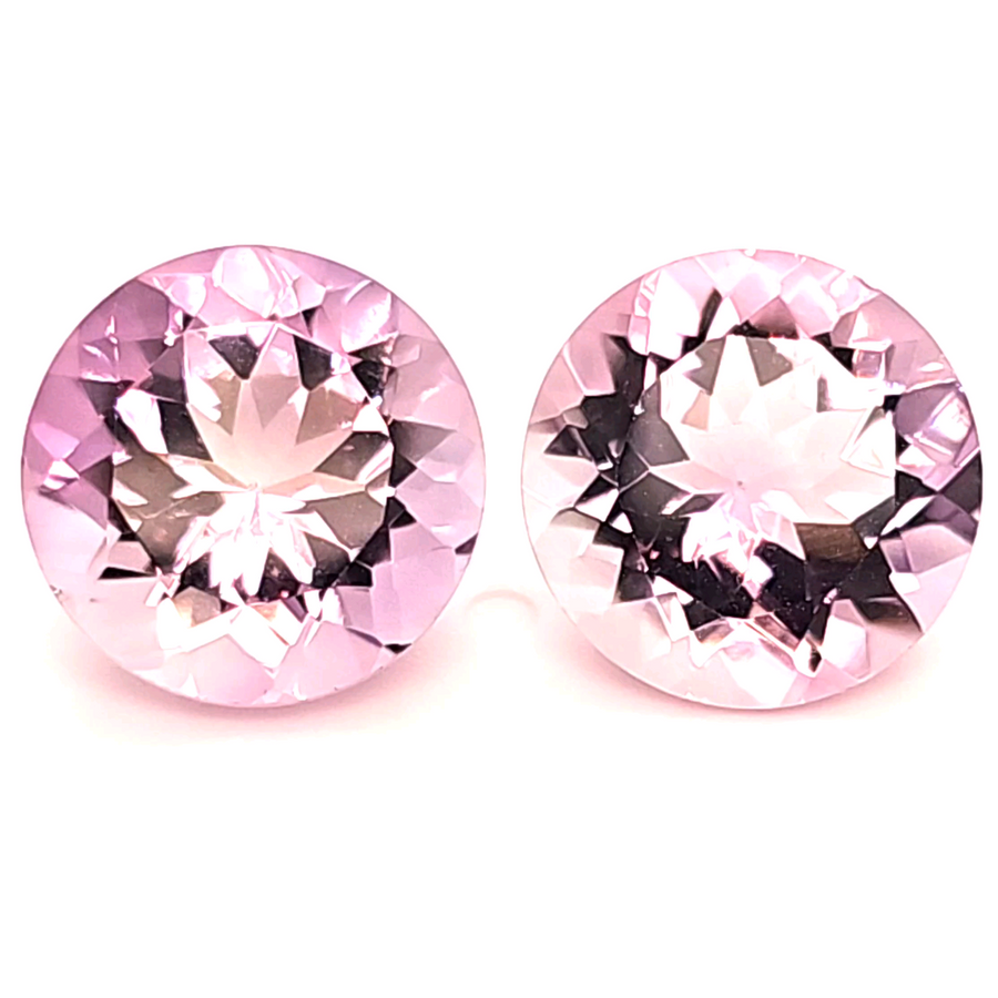 11.09 Ct Natural Amethyst Pair – VVS – 11.98mm