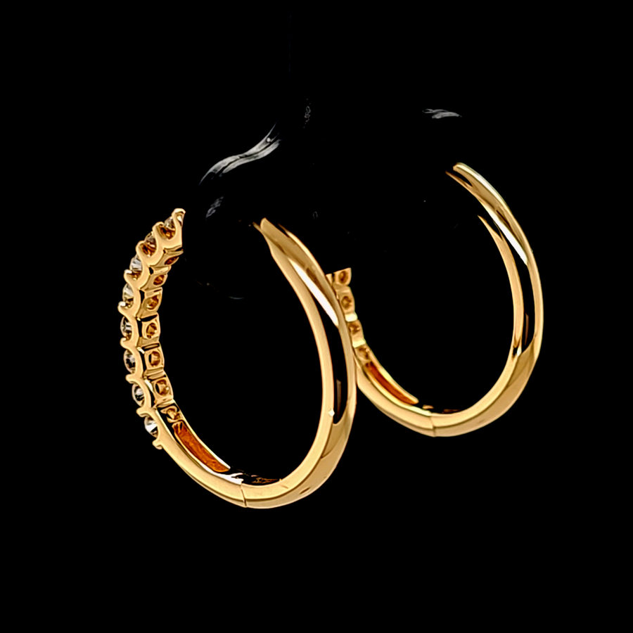 0.50 Ct Diamond Earrings in 14K Yellow Gold