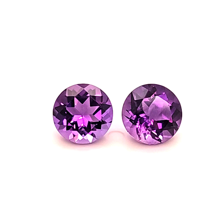 2.59 Ct Natural Amethyst Pair – VS – 7.05mm