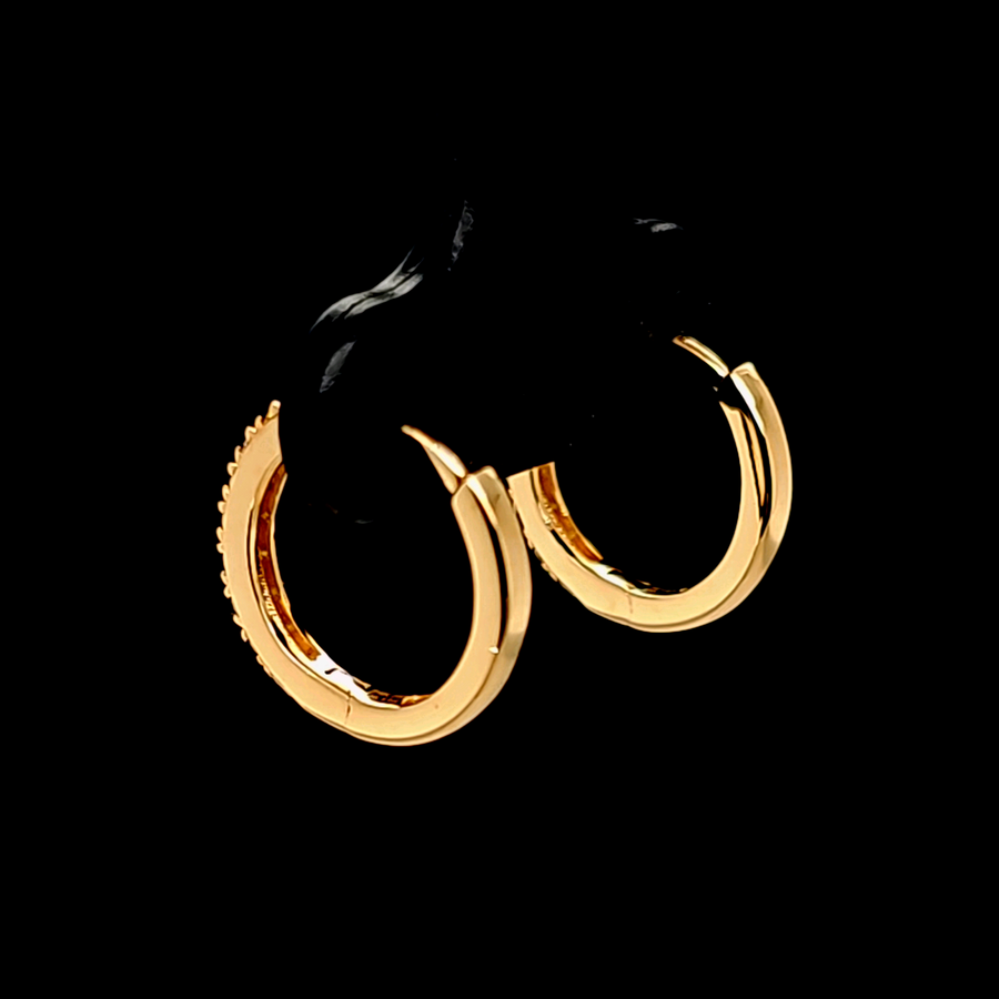 0.21 Ct Diamond Earrings in 14K Yellow Gold