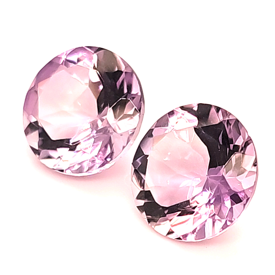 11.09 Ct Natural Amethyst Pair – VVS – 11.98mm