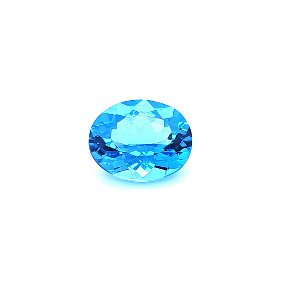 6.56 Ct Natural Swiss blue Topaz - VVS – 12.60 x 10.10mm