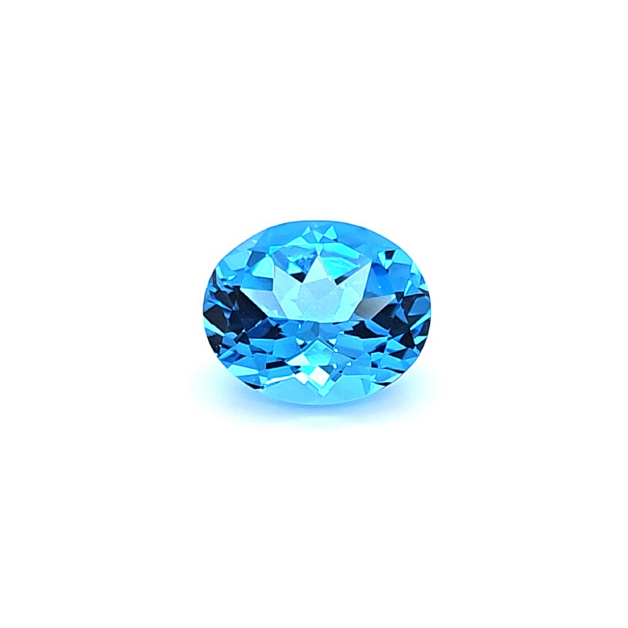 5.70 Ct Natural Swiss Blue Topaz - VVS – 12.00 x 10.00mm