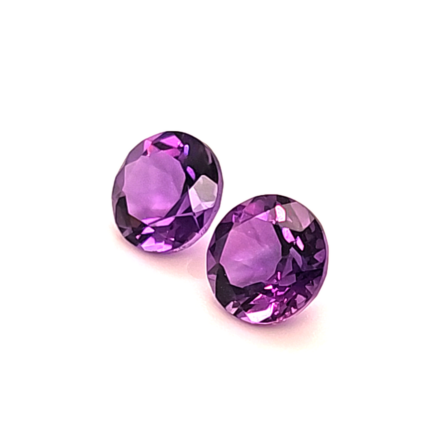 2.59 Ct Natural Amethyst Pair – VS – 7.05mm