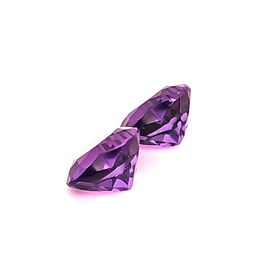 3.29 Ct Natural Amethyst Pair – VVS – 8.00mm