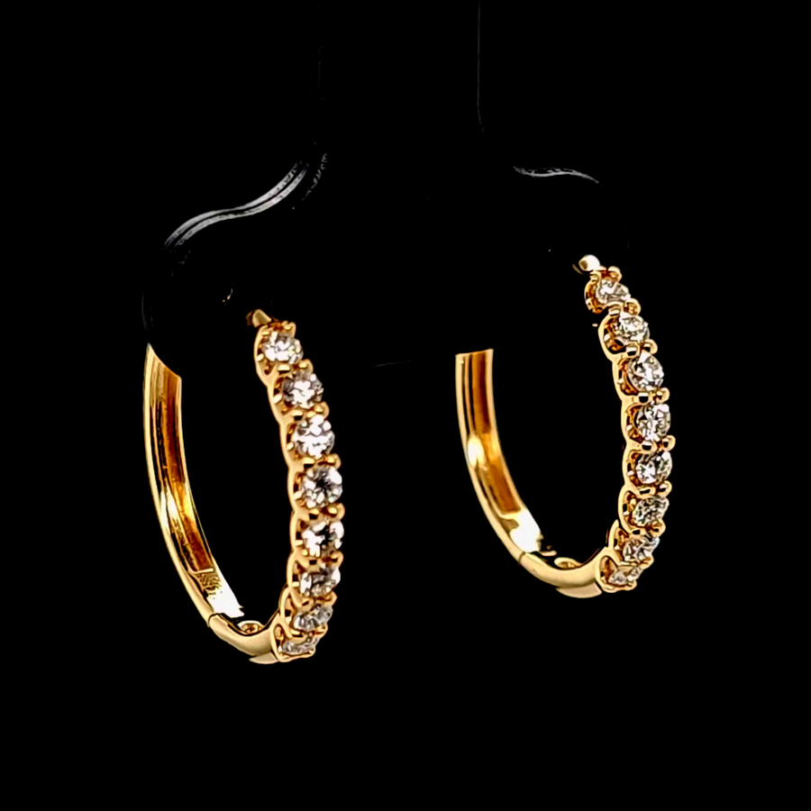 0.50 Ct Diamond Earrings in 14K Yellow Gold