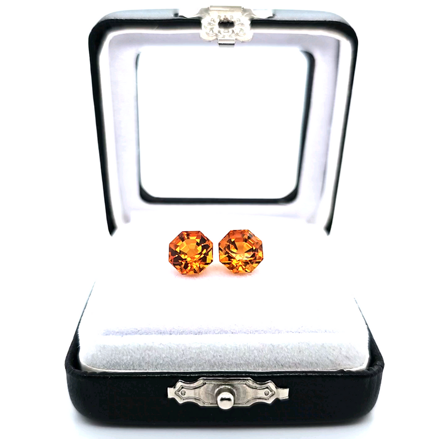 5.92 Ct Natural Citrine Pair - VVS – 8.50mm