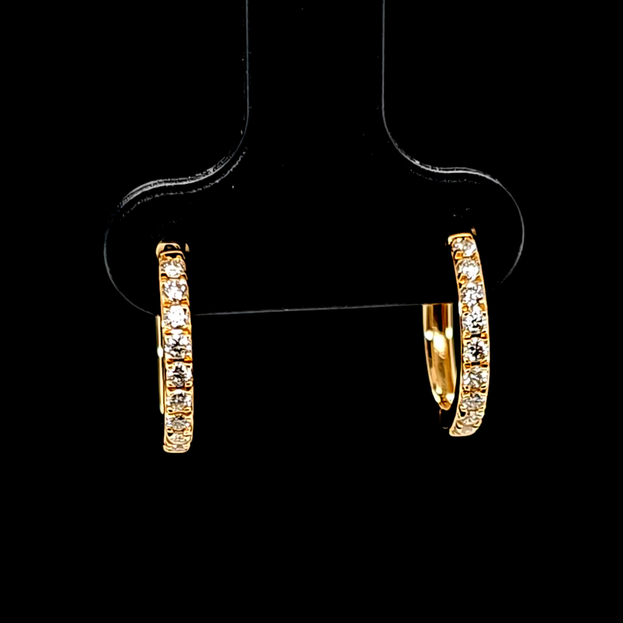 0.21 Ct Diamond Earrings in 14K Yellow Gold