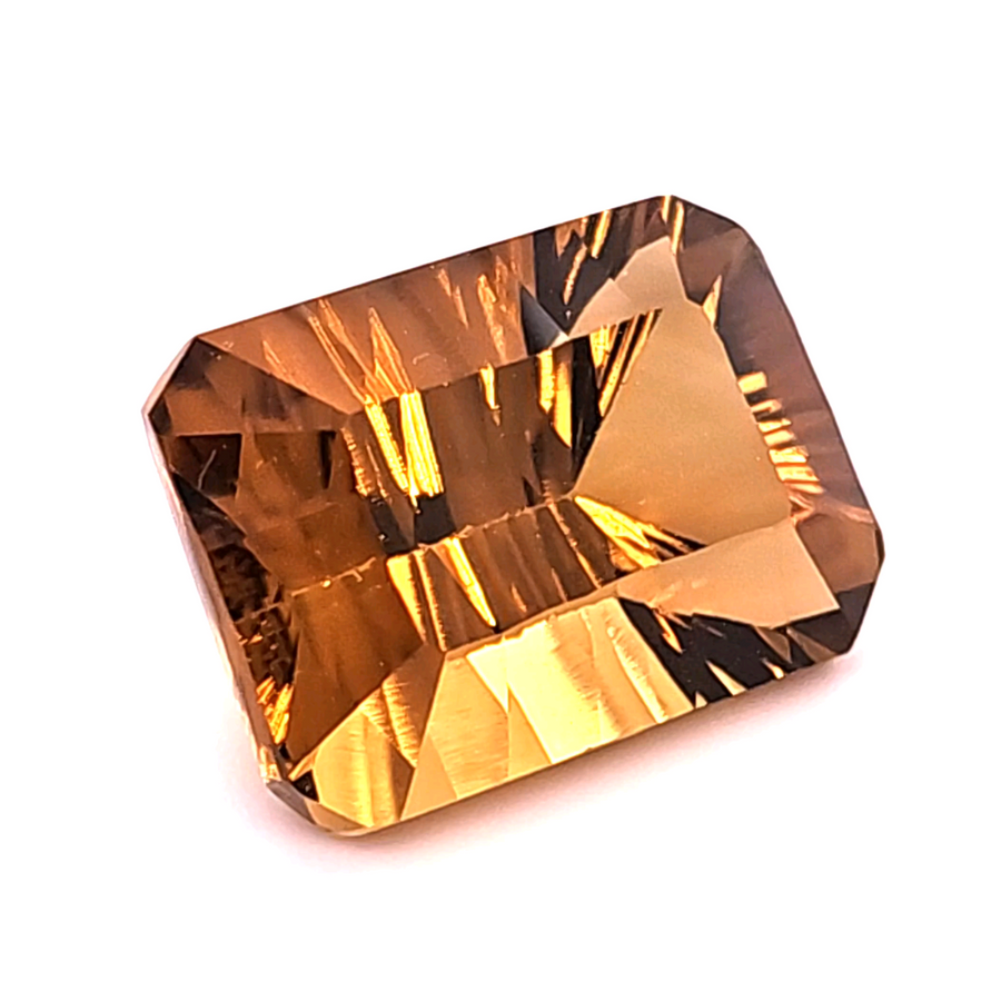 Golden Citrine Engagement Ring