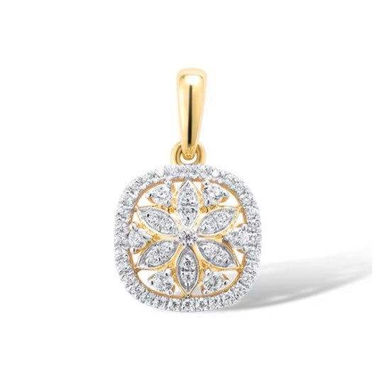 0.22 Ct Diamond Pendant – 14K Gold – 17.00 x 10.00mm