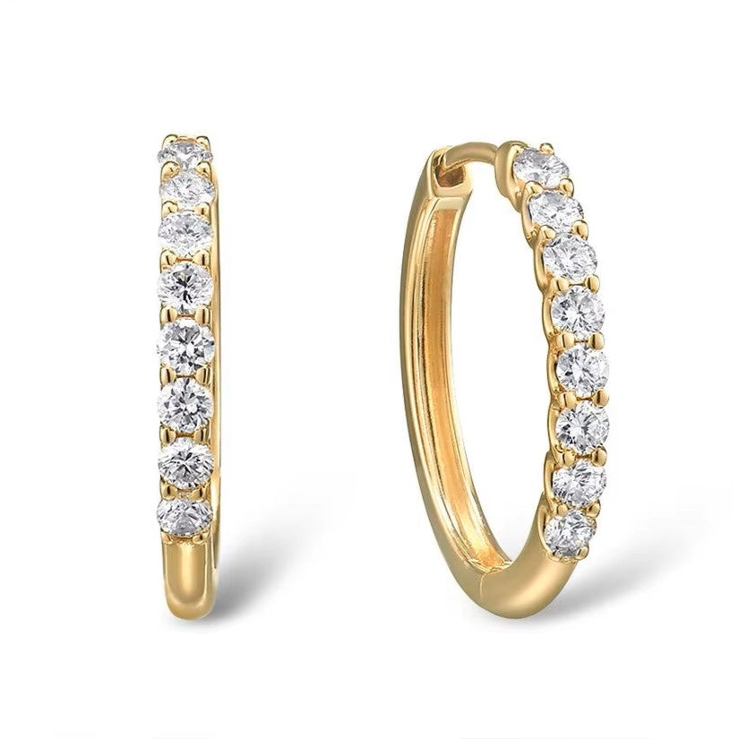 0.50 Ct Diamond Earrings in 14K Yellow Gold