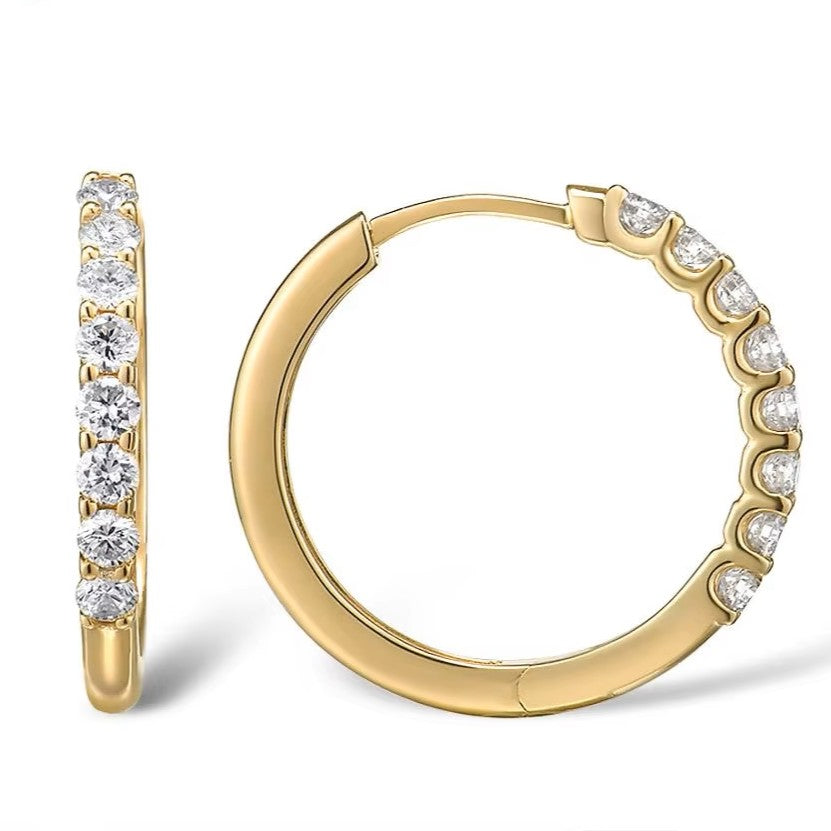 0.50 Ct Diamond Earrings in 14K Yellow Gold