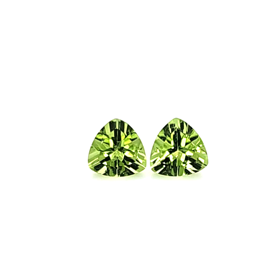 0.89 Ct Natural Peridot Pair – VS – 5.02 x 4.93mm