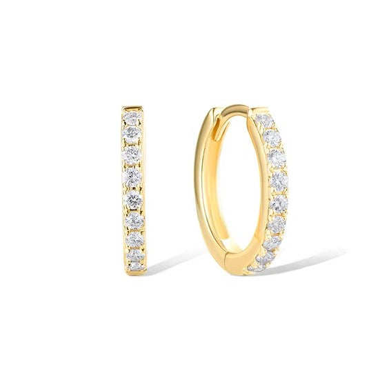 0.21 Ct Diamond Earrings in 14K Yellow Gold