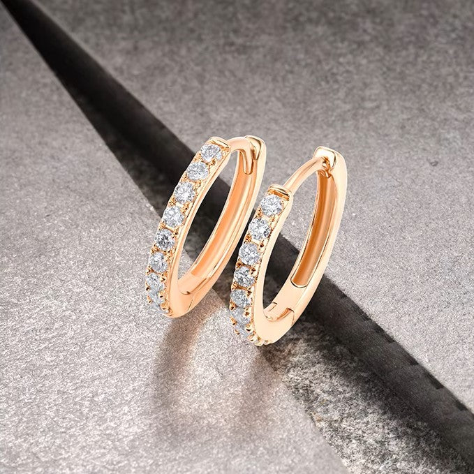 0.21 Ct Diamond Earrings in 14K Yellow Gold