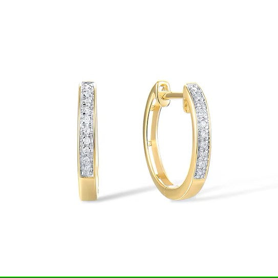 0.04 Ct Diamond Earrings in 14K Yellow Gold