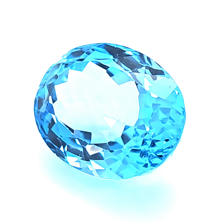 Blue Topaz Engagement Ring