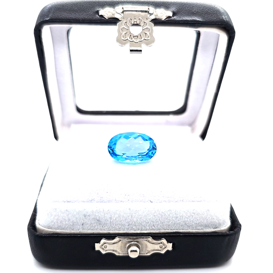 Blue Topaz Engagement Ring