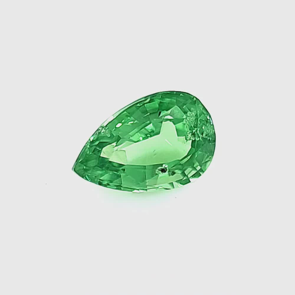 Natural Tsavorite Garnet pear cut