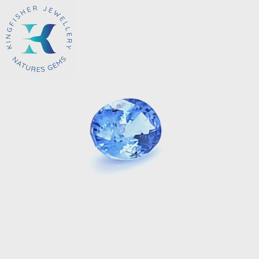 1.00 Ct Natural Blue Sapphire – SI2 – 6.45 x 5.09mm