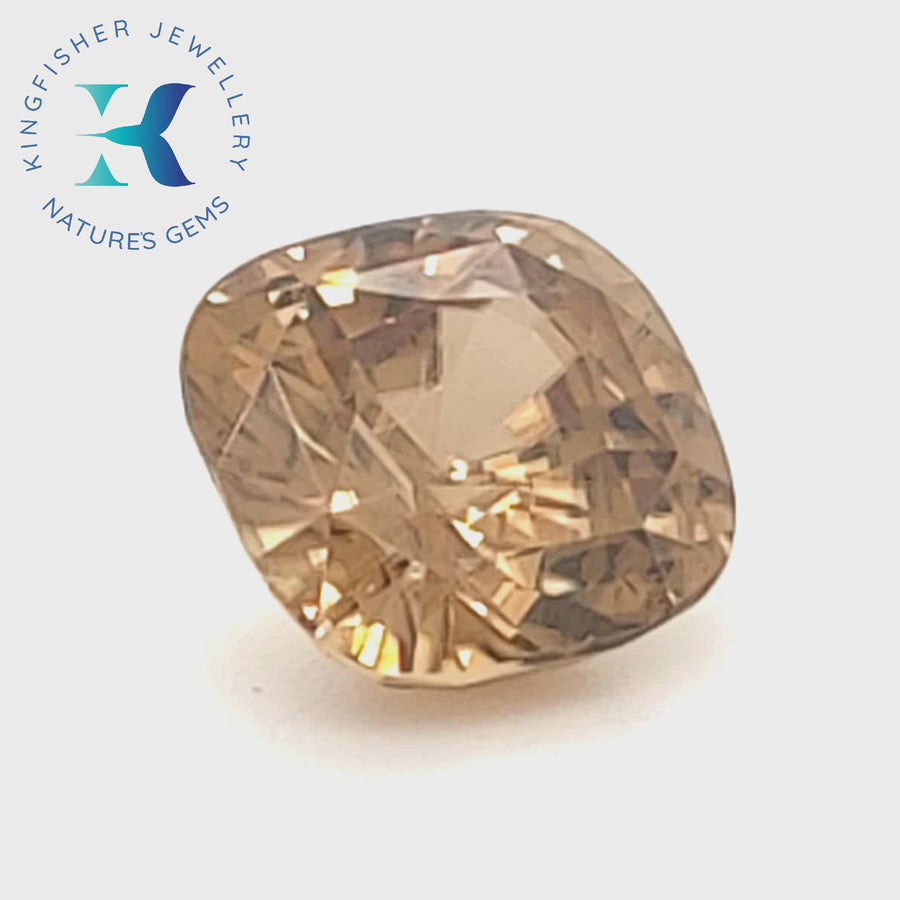 5.08 Ct Natural Yellow Zircon - VS Cushion Cut - No Treatment - 9.20mm