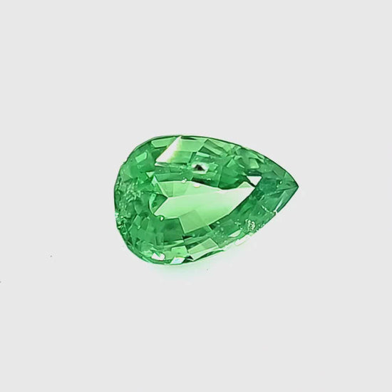 Natural Tsavorite Garnet pear cut