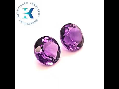 2.59 Ct Natural Amethyst Pair – VS – 7.05mm